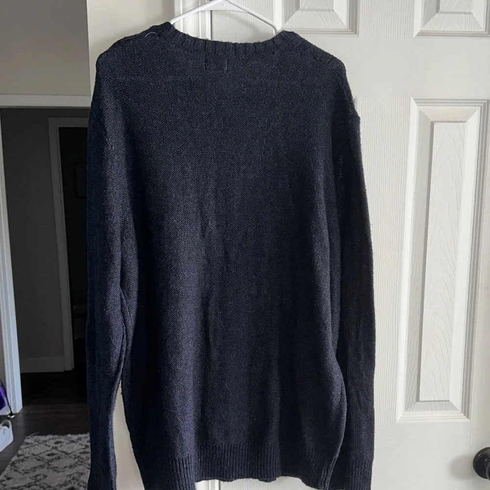 Old Navy Men's Dark Navy Cable Knit Crewneck Sweater